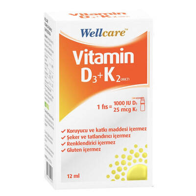 Wellcare Vitamin D3 K2 12 ml - 1